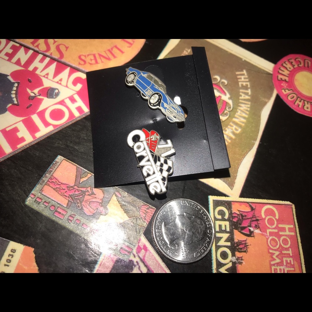 Vintage corvette pins